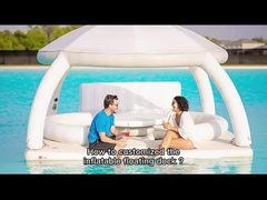 맞춤형 PVC 부풀이 떠 있는 보트 도크 물 공기 펀톤 수영 데크 플랫폼