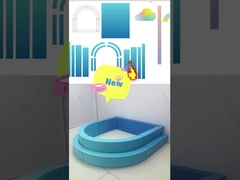 시안 블루 볼 핏 키즈 소프트 플레이 장비 놀이 파티 컬러풀 클라우드 아치