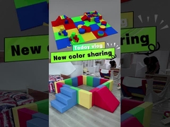 소프트 플레이 임대 장비 소프트 등산 슬라이드 플레이 다채로운 폼 블록 세트