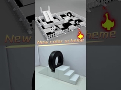 두 개의 슬라이드와 함께 부드러운 놀이 장비 블랙 앤 화이트 세트 어린이 대여