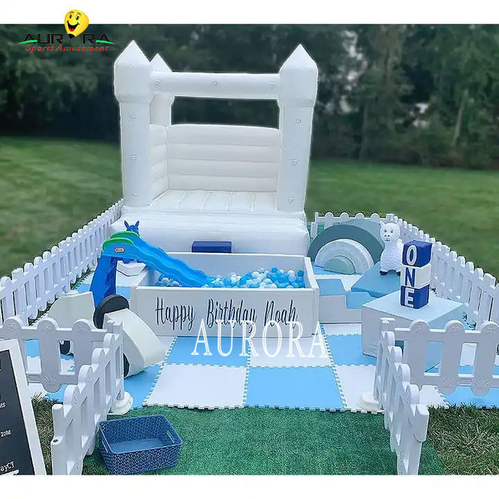 실내 놀이터 팽창용 소프트 놀이 장비 파티 어린이용 흰 공 구덩이