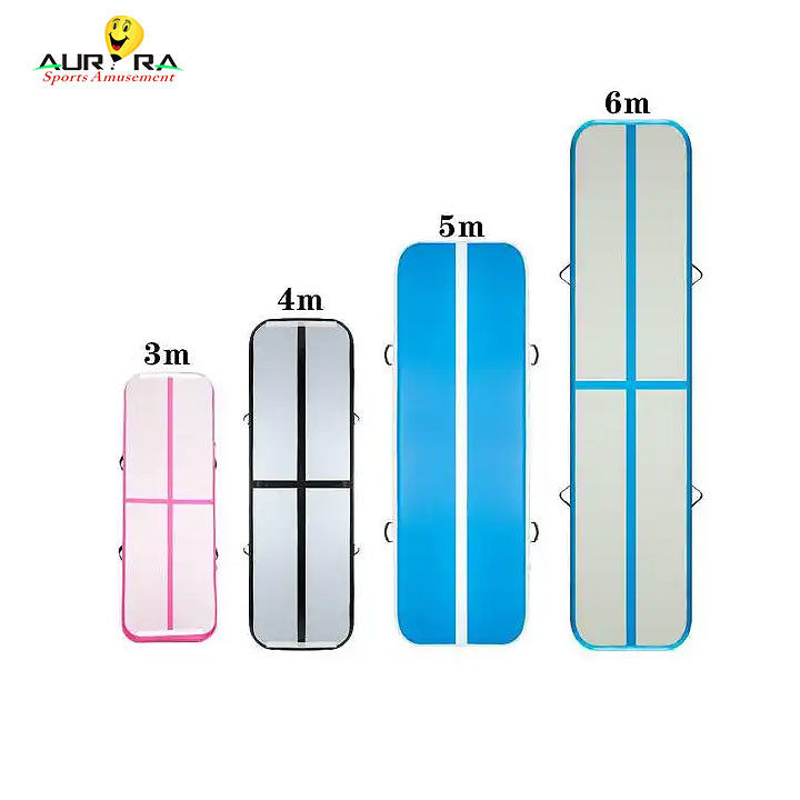 체육관 텀블링 기마스틱스 에어 트랙 매트 3m 아웃 도어 펌플 점핑 매트 블루