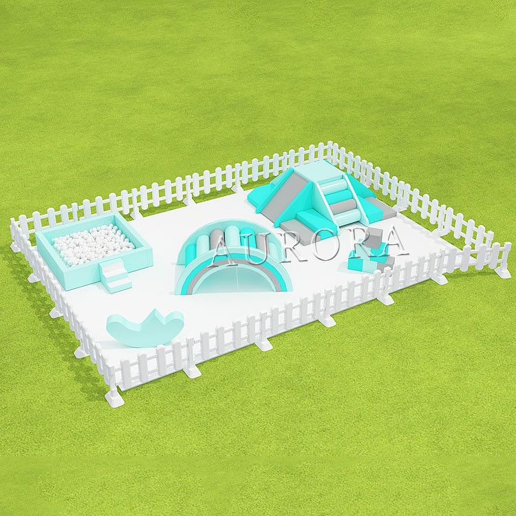 소프트 놀이 장비 세트 백색과 파란색 폼 놀이 파티 임대 사업