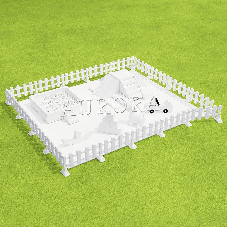 소프트 놀이 장비 세트 백색과 파란색 폼 놀이 파티 임대 사업